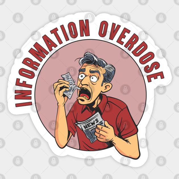 Information Overdose Sticker by JoniGepp